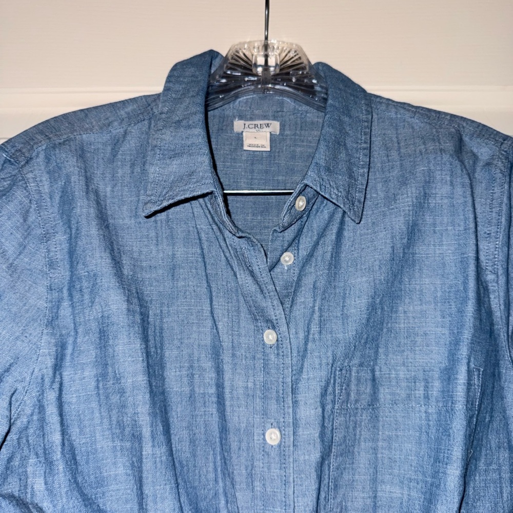 J. Crew Light Blue Chambray Button-Up Shirt